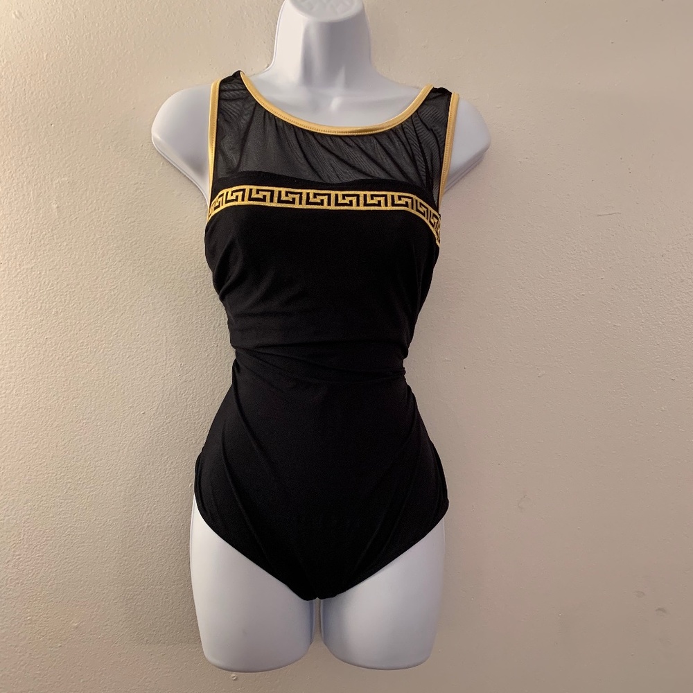 Handmade One-Piece Mesh / Greek Key Size 14 Nylon